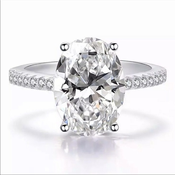 NEW 5 carat Oval Cut Diamond Engagement Ring - Picture 4 of 5